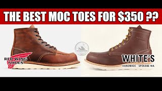 Red Wing Classic Moc 1907 vs Whites Boots Perry Moc Toe  Who Will Reign Supreme [upl. by Bendite834]