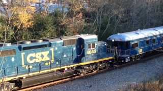 CSX Santa Train into Spartanburg SC Tunnel [upl. by Alicia107]