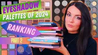 EYESHADOW PALETTE RANKING 2024  PART 2  15 NEW PALETTES [upl. by Sokul]