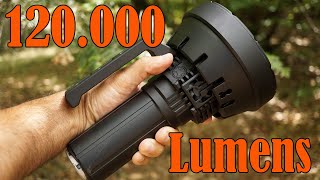 Imalent SR32 120000 Lumens  The Worlds Most Brightest Flashlight 2023 Comparison Imalent MS18 [upl. by Etteniotna]