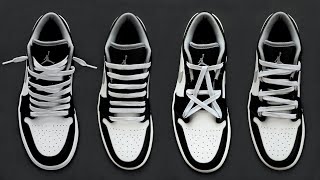 5 WAYS HOW TO LACE NIKE AIR JORDAN 1 LOW  5 Laces Styles [upl. by Niveg]