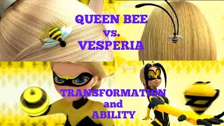 QUEEN BEE vs VESPERIA Transformation and Ability MIRACULOUS [upl. by Wehtta772]