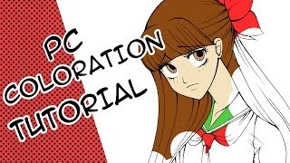 Manga zeichnen Tutorial Pc Coloration Deutsch Teil 1 Grundfarben [upl. by Erusaert]