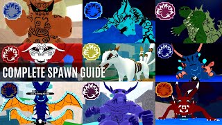 ALL GEN 2 TAILED spiritbeast spawn locationshowcase  Shindo Life [upl. by Birdt]