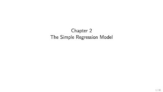 Wooldridge Econometrics for Economics BSc students Ch 2 The Simple Regression Model [upl. by Harragan]