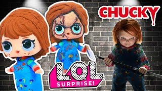 CHUCKY el MUÑECO Diabólico 😈 en MUÑECAS LOL Sorpresa  Juguetes y Transformaciones Fantásticas [upl. by Ericksen]