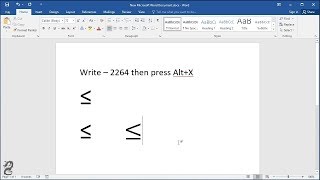 How to type less than or equal to symbol in Word [upl. by Fiske]