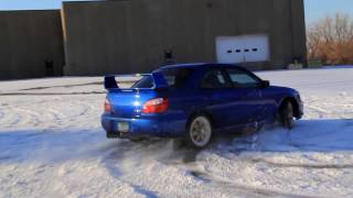 Subaru WRX STi Donuts  Winter 2012 [upl. by Keavy]