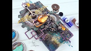 Stepbystep tutorial Steampunk canvas [upl. by Kcirrad]