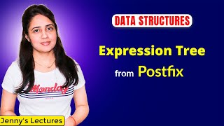 313 Expression Tree from Postfix  Data Structures Tutorials [upl. by Helbonnas]