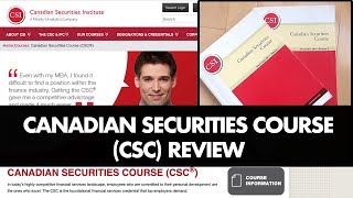 Canadian Securities Course CSC Review [upl. by Clarhe]