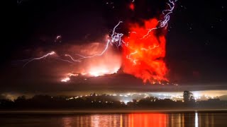 Thousands evacuated as Calbuco volcano erupts [upl. by Irrahs]