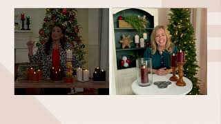 Home Bliss Flameless S3 Rechargable Pillars w Trio Base and Remote on QVC [upl. by Jory]