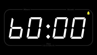 60 MINUTE  TIMER amp ALARM  1080p  COUNTDOWN [upl. by Aicele]