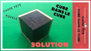 Solution casse tête bois Cube dans le cube [upl. by Neelyak]