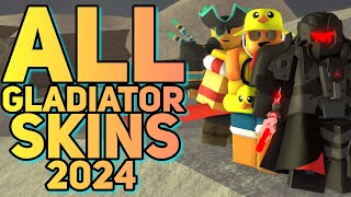 2024 ALL GLADIATOR SKINS  Tower Defense Simulator [upl. by Kieryt]