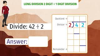 Long Division Made Easy  2Digit ÷ 1Digit Without Regrouping amp Remainder  Grade 3 Animated Math [upl. by Caren]