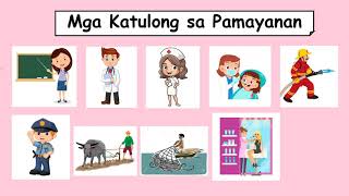 Mga Katulong sa Pamayanan  Mga Kaibigang Manggagawa Part 1  Teacher Bunny [upl. by Callida]