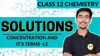 Class 12 Chemistry Chapter 1  Solutions  Concentration Terms  Solutions Numerical Questions [upl. by Elleimac29]