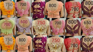 Top 15 very stylish back neck blouse designs collections and price details [upl. by Ahsined890]