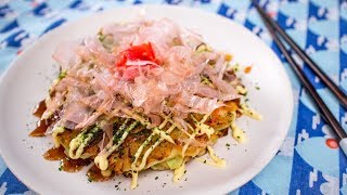 Okonomiyaki Recipe  Japanese Pizza  Pancake  Asian Recipes [upl. by Intisar545]