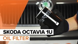 How to change Engine Oil and Oil filter on SKODA OCTAVIA 1U TUTORIAL  AUTODOC [upl. by Arotak256]