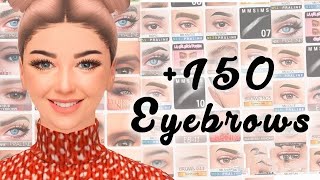 Eyebrows CC folder   150  SIMS 4 CAS [upl. by Nalaf360]