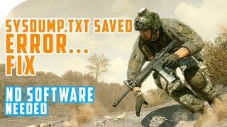 Sysdumptxt Error Easy Fix No Software Needed  Delta Force 2 or Black Hawk Down [upl. by Moody564]