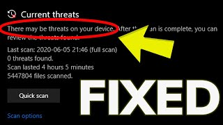 Fix Windows Defender quotThere may be threats on your devicequot loop [upl. by Miof Mela]