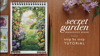 Secret Garden Watercolor Tutorial [upl. by Melise844]