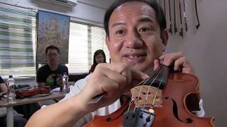 2 How Violin Bridge Effect Sound Summer Workshop Malaysia 2017 [upl. by Jac72]