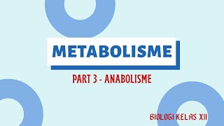 METABOLISME PART 3 ANABOLISME BIOLOGI 12 SMA [upl. by Aneeg]