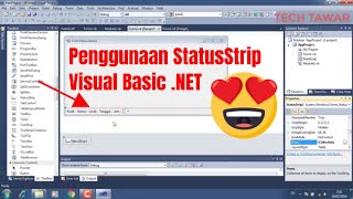 VB NET  Penggunaan StatusStrip Pada Visual Basic NET [upl. by Shanly]