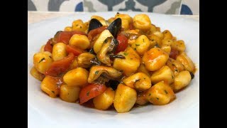 GNOCCHI CON COZZE E POMODORINI  CUCINANDOMELAGODO [upl. by Rahm168]