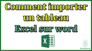 Comment importer un tableau Excel sur Word [upl. by Rodrick]