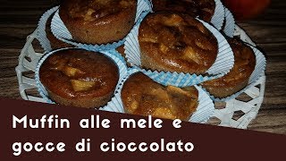 MUFFIN ALLE MELE E GOCCE DI CIOCCOLATO  senza uova  Vegan [upl. by Llenol]