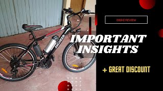 the ANCHEER 500W 26quot Electric Bike  Important details [upl. by Lahey329]