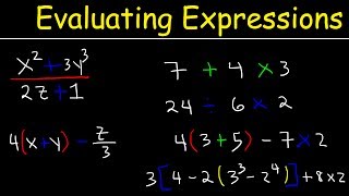 How To Evaluate Expressions With Variables Using Order of Operations [upl. by Ettenuahs]