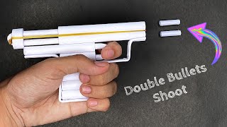 How to make Paper Pocket MINI Gun  Paper gun  Paper craft  Origami gun [upl. by Lynea574]