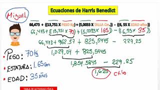 CLASE 3  Ecuaciones de Harris Benedict [upl. by Clementis]