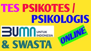 Soal tes psikotespsikologis online bumn dan swasta [upl. by Shuping]