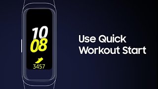 Galaxy Fit How to start a workout session quickly  Samsung [upl. by Jeavons204]