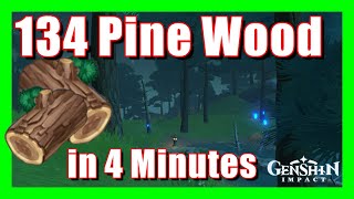 134 Pine Wood in 4 Minutes  Material Farm  Genshin Impact  How to Farm [upl. by Tripp310]