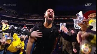 ROYAL RUMBLE 2022 SETH FREAKIN ROLLINS ENTRANCE THE SHIELD [upl. by Arondell]