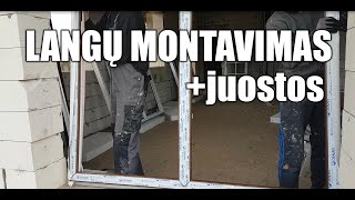 Langu montavimas i angas ir garo juostos klijavimas Kokius langus rinktis A klasei Kaina [upl. by Nyla]