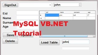 MySQL VBNET Tutorial 14  Search data in database and Filter in datagridview [upl. by Kariotta650]