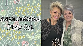 How To Cut An Asymmetrical Pixie Haircut For Short Hair [upl. by Marcelia]