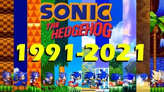 Evolution of 2D Sonic Games First Levels 19912021 [upl. by Aikar262]