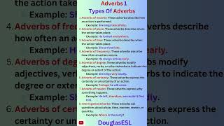 Adverbs 1 Types of Adverbs [upl. by Strepphon937]