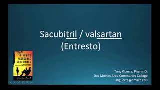 CC How to Pronounce sacubitril valsartan Entresto Backbuilding Pharmacology [upl. by Yoshiko]